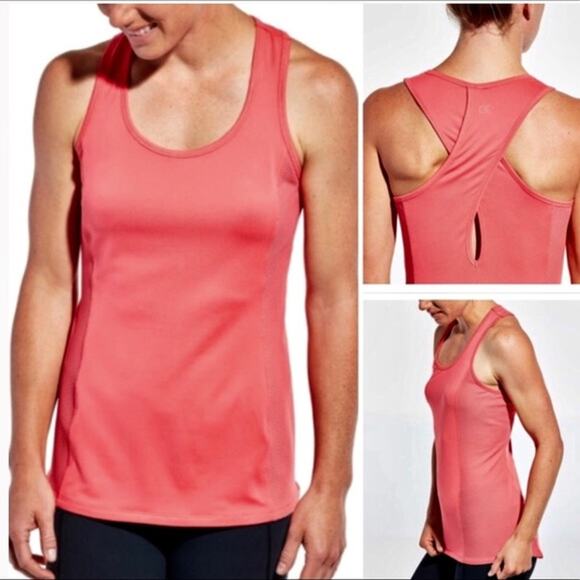 Calia By Carrie Underwood Black Crossback Mesh Pieced Tank Top XSmall XS Scoop - Picture 8 of 8